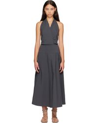 St. Agni - Halter Circle Hem Midi Dress - Lyst
