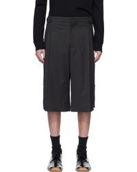 Mugler - グレー Pierced ピンストライプ テーラードショートパンツ - Lyst