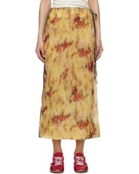 Ganni - Color-block Patchwork Midi Skirt - Lyst