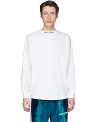 Palm Angels White Classic Over Logo T-shirt