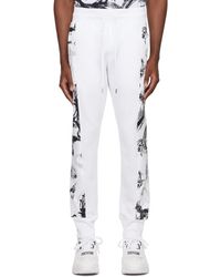 Versace - Pantalon de survêtement blanc à motif watercolor couture - Lyst
