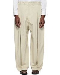 SAGE NATION - Off- Box Pleat Trousers - Lyst