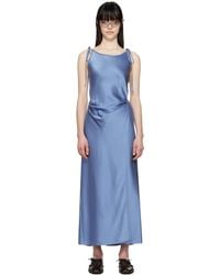 【関税込み】Acne Studios ブルー Vネック マキシドレス Acne Studios ブルー Vネック マキシドレス ブラック | Lyst