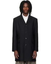 Ami Paris - New Wool Straight Simple Breasted Coat - Lyst