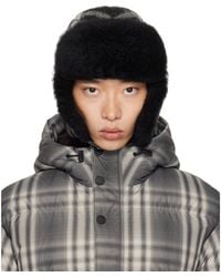 Burberry - Off- Check Wool Trapper Hat - Lyst