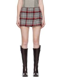 R13 - Raw Cut Reversible Miniskirt - Lyst