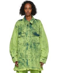 Green Jean and denim jackets for Women 