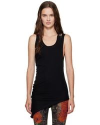 Jean Paul Gaultier - Ribbed Twisted Double Layer Piercing Tank Top - Lyst