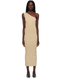 TOTEME - Toteme Beige Single-shoulder Maxi Dress - Lyst