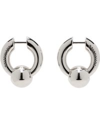 Balenciaga - Silver Sharp Ball Earrings - Lyst