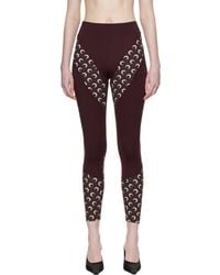Marine Serre - Burgundy Athleisure Moon Insert Leggings - Lyst