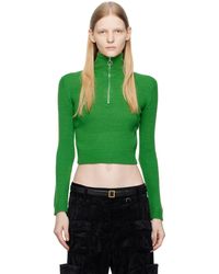 Acne Studios - Green Half-zip Sweater - Lyst