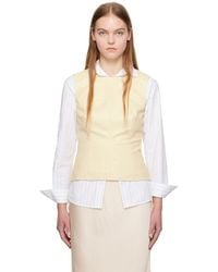 Proenza Schouler - Off-white White Label Logan Faux-leather Tank Top - Lyst