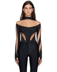 Mugler - Illusion Panelled Bodysuit - Lyst
