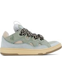 Lanvin - Leather Curb Sneakers - Lyst