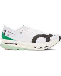 On Shoes - White & Green Cloudboom Echo 3 Sneakers - Lyst