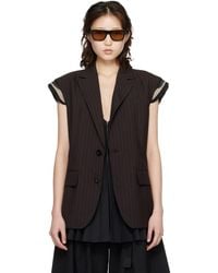 Sacai - Chalk Stripe Vest - Lyst