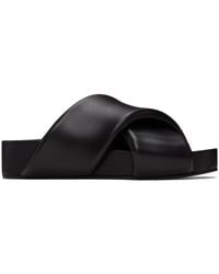Jil Sander - Black Oversized Wrapped Sandals - Lyst
