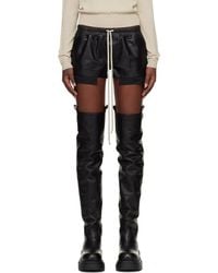 Rick Owens - Temple Fog Leather Shorts - Lyst