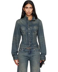 Balenciaga - Corseted Denim Jacket - Lyst