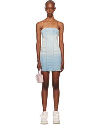 Amiri - MA Denim Bustier Minidress - Lyst