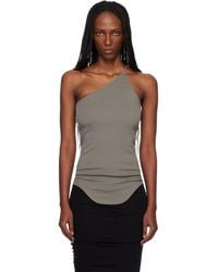 Rick Owens - Khaki Temple One Shoulder Top - Lyst