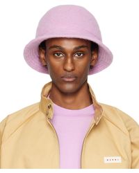 Marni - Ssense Exclusive Pink Furry Bucket Hat - Lyst