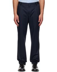 HUGO - Slim-Fit Paper-Touch Stretch Cotton Trousers - Lyst