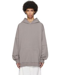 MM6 by Maison Martin Margiela - Taupe Oversized Hoodie - Lyst