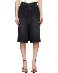 Pushbutton - Jupe-Short Noire À Panneaux - Lyst