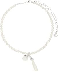 ShuShu/Tong - Ssense Exclusive Bridal Capsule Yvmin Edition Ceramic Rose Faux-Pearl Necklace - Lyst