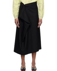 KENZO - Paris Virgin Wool Midi Skirt - Lyst