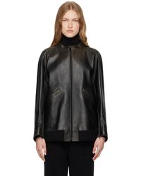 The Row - Kengia Leather Jacket - Lyst