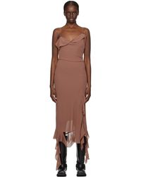 Acne Studios - Robe brune à volants - Lyst