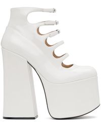 Marc Jacobs - Chaussures à talon bottier kiki blanches en cuir verni - Lyst