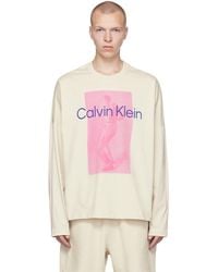 Calvin Klein - オフホワイト Ruins 長袖tシャツ - Lyst