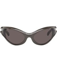 Balenciaga - Gray Dynamo Round Sunglasses - Lyst
