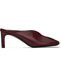 Jil Sander - レッド スクエアトゥ ミュール - Lyst