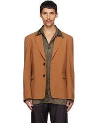 Dries Van Noten - Tan Wool Blazer - Lyst