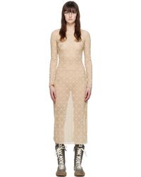 Marine Serre - Robe midi à motif moonogram - borderline - Lyst