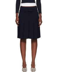 ShuShu/Tong - Bow Waist Pleated Midi Skirt - Lyst
