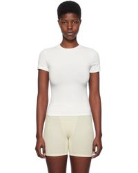 Skims - Off-white Cotton Jersey T-shirt - Lyst