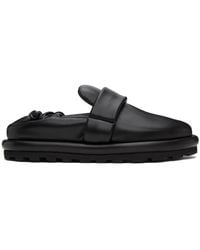 Jil Sander - Black Strap Sabot Loafers - Lyst