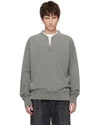 Maison Margiela - Pull Molletonné Gris À Effet Délavé - Lyst