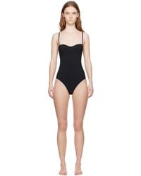 Totême - Toteme Black Bra One-piece Swimsuit - Lyst