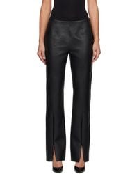 Stand Studio - Black Nicolette Faux-leather Pants - Lyst