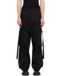 Givenchy - Pantalon cargo noir à garnitures prolongées - Lyst