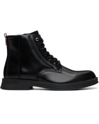 HUGO - Leather Boots - Lyst