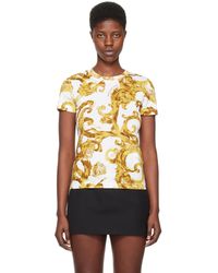 Versace - White Watercolor Couture T-shirt - Lyst