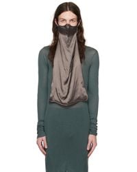 Rick Owens - Taupe Long Face Mask - Lyst